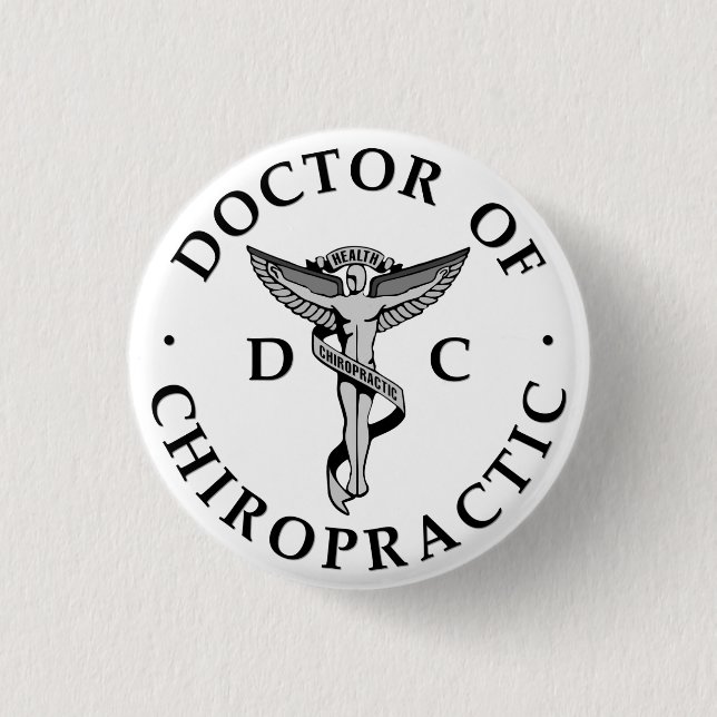 Doktor i Chiropraktic Logotyp Button Knapp (Framsida)