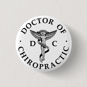 Doktor i Chiropraktic Logotyp Button Knapp