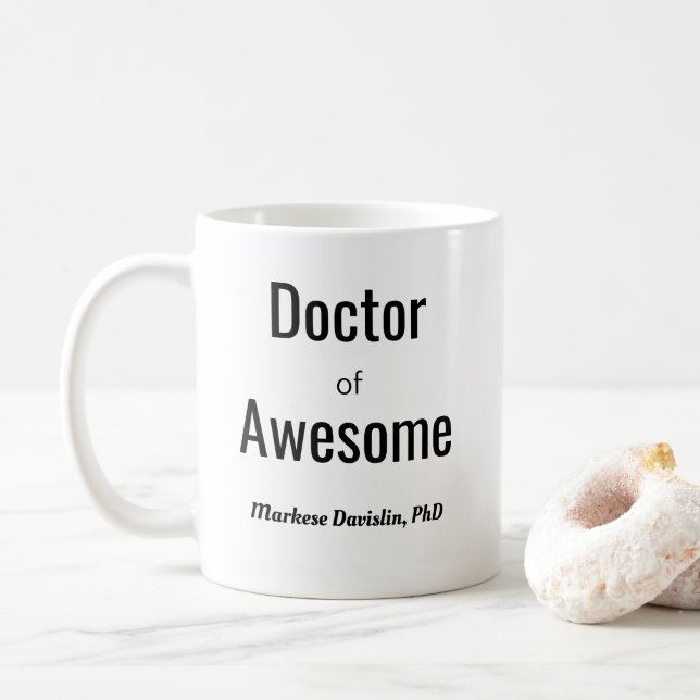 Doktor i Fantastisk Namn PhD Kaffemugg (Med munk)