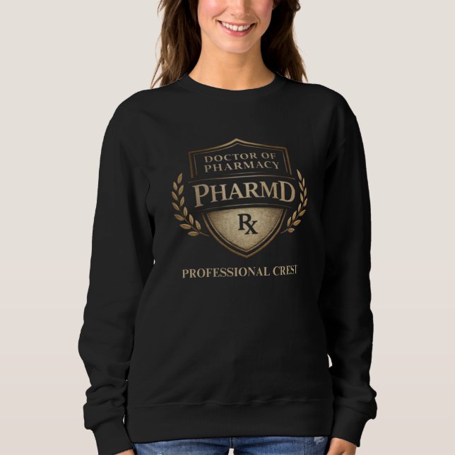 Doktor i farmaci professionell vapensköld t shirt (Framsida)