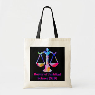 Doktor i Juridical Science SJD Law Degree Scales Tygkasse