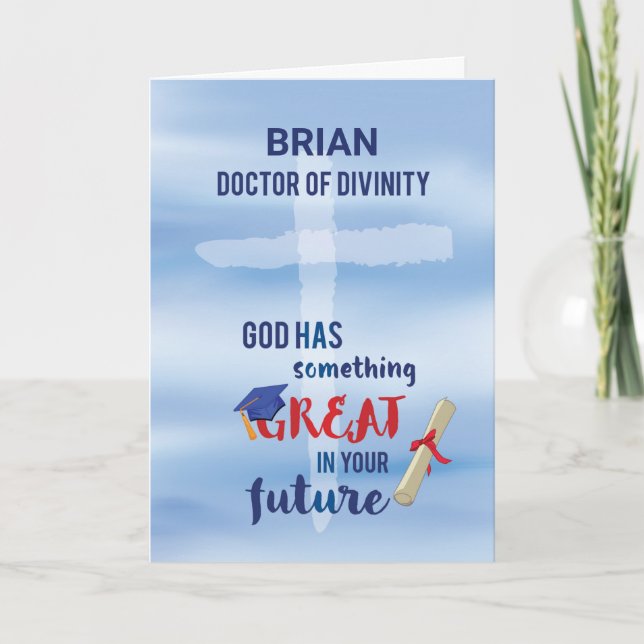 Doktor i Kor Blå vattenfärgen Kort (Framsida)