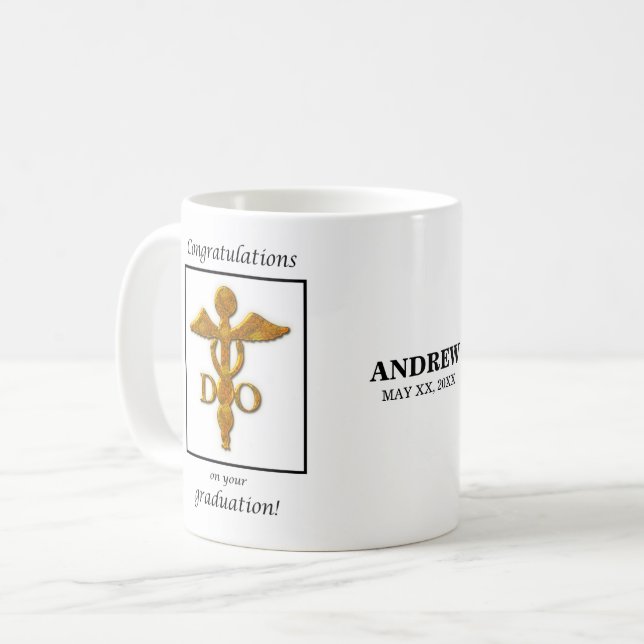 Doktor i Osteopathy Studenten Grattis Kaffemugg (Framsida vänster)