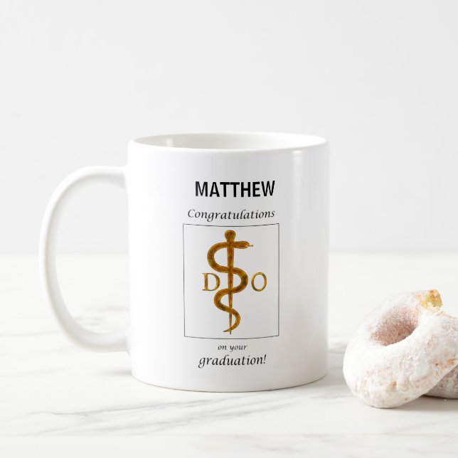 Doktor i Osteopathy Studenten Grattis Kaffemugg (Med munk)