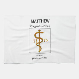 Doktor i Osteopathy Studenten Grattis Kökshandduk