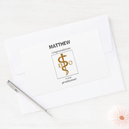 Doktor i Osteopathy Studenten Grattis Rektangulärt Klistermärke