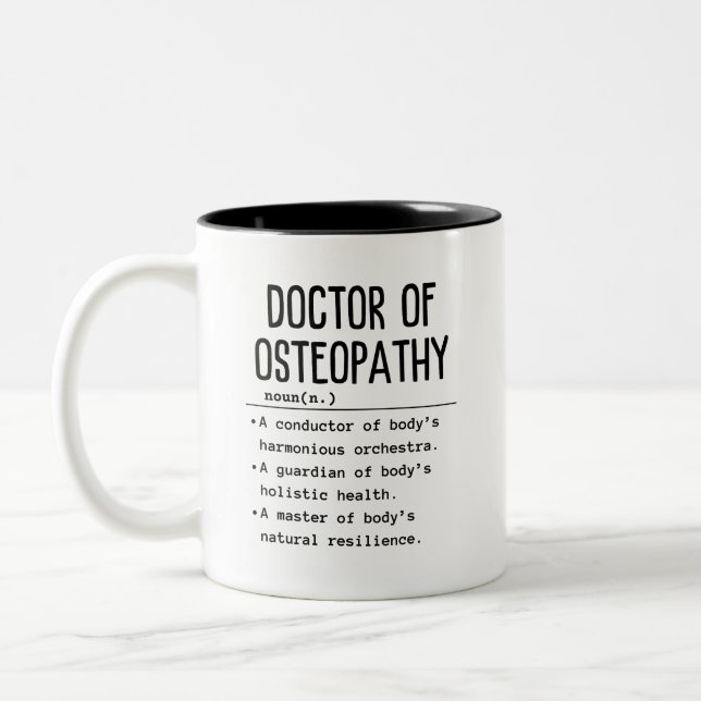 Doktor i Osteopati Två-Tonad Mugg (Vänster)