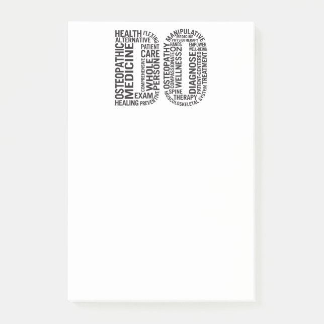 Doktor i Osteopatisk medicin DO Osteopati Post-it Block (Framsida)