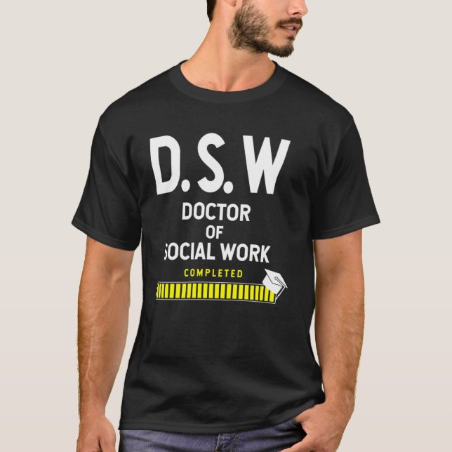 Doktor i Social slutfört arbete Studenten T Shirt (Framsida)