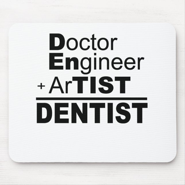 Doktor Ingenjör + Artist = dentist Musmatta (Framsidan)