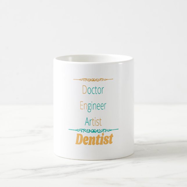 Doktor Ingenjör-konstnästen är lika med-dentist Kaffemugg (Center)