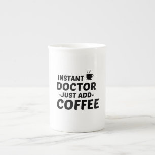 DOKTOR INSTANT LÄGG BARA TILL KAFFE BENPORSLIN MUGG