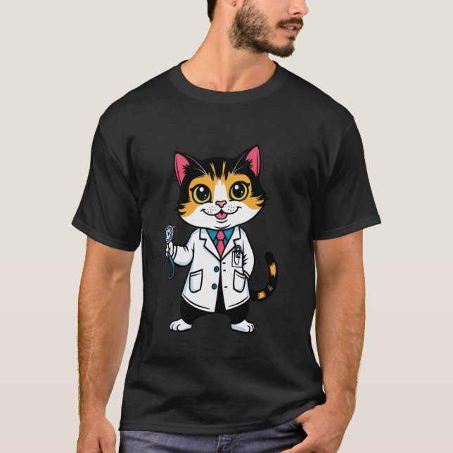 Doktor Katt Doktor T Shirt (Framsida)