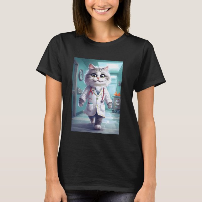 Doktor Katt T Shirt (Framsida)