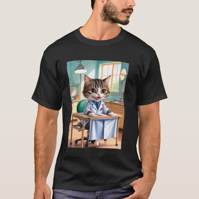 Doktor Katt T Shirt (Framsida)