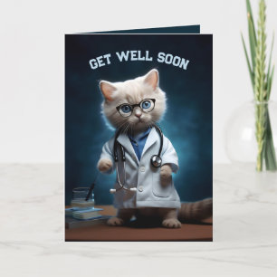 Doktor Kitten kommer snart Tack Kort