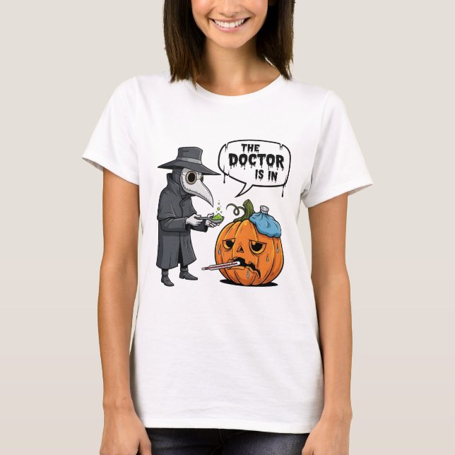 "Doktor kommer" Pestarzt T Shirt (Framsida)