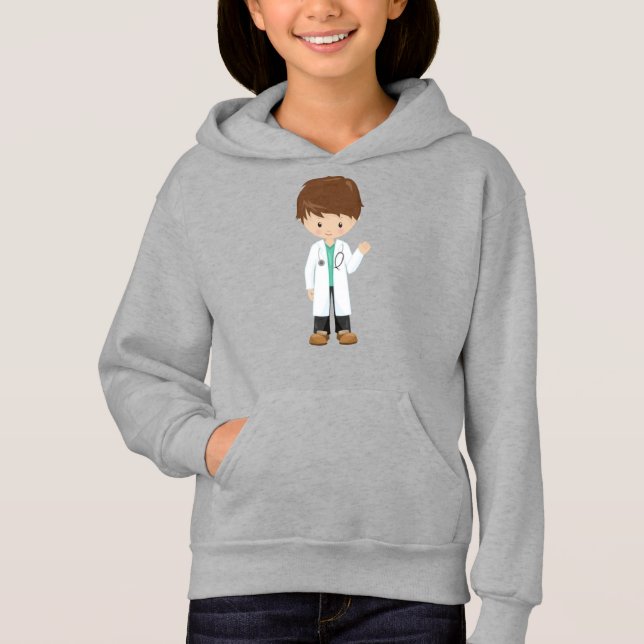 Doktor, lab Jackar, medicin, cute Boy, Brown Hair T Shirt (Framsida)