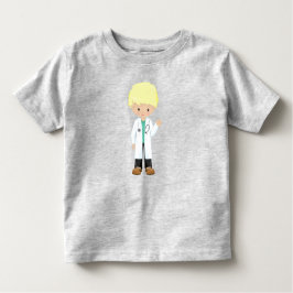 Doktor, Labbrock, Medicin, Söt Pojke, Blondt Hår T Shirt