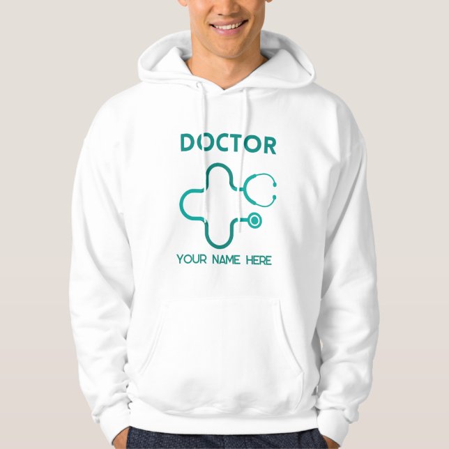 doktor, lägg ditt namn på en hoodie (Framsida)