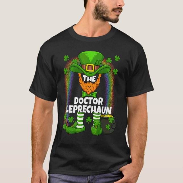 Doktor Leprechaun-familjen Matching St patricks da T Shirt (Framsida)