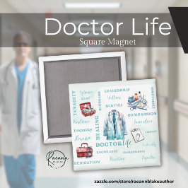Doktor Life Square Magnet
