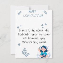 Doktor - Lycklig Kortet för kvinnodagen Julkort