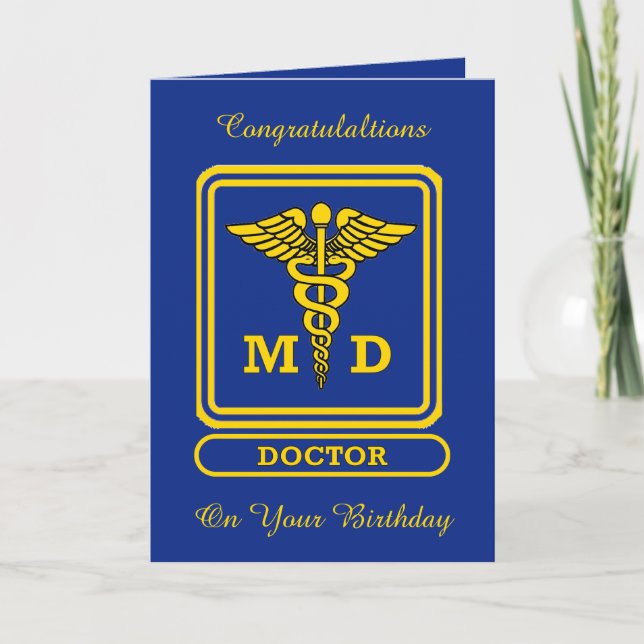 Doktor MD Anpassningsbar Birday Card Kort (Framsida)