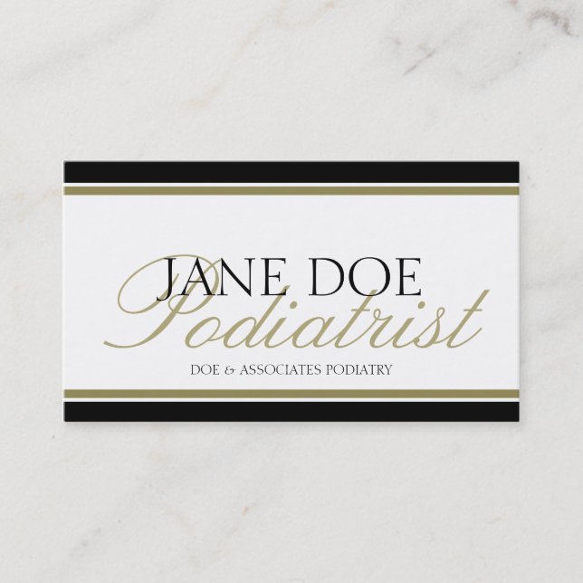 Doktor MD Guld - tillgängligt brevhuvud - Visitkort (Framsida)