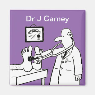Doktor med Stethoscope Checking Feet Magnet