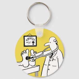 Doktor med Stethoscope Checking Feet Nyckelring