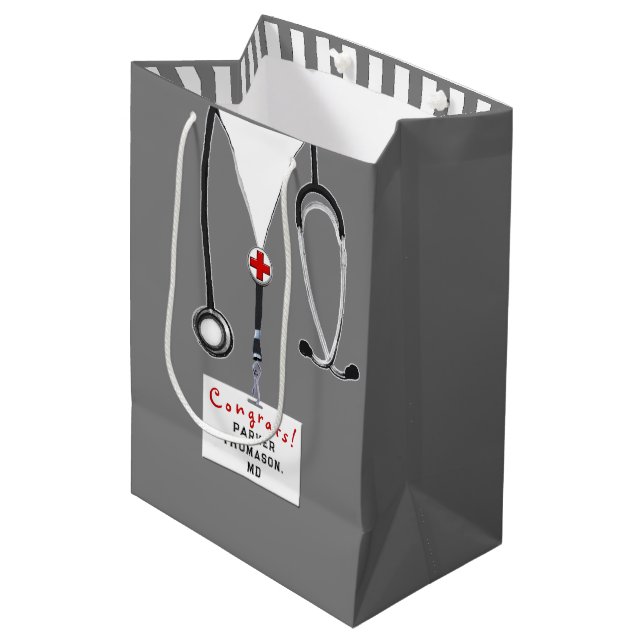Doktor Medical School Grad Medium Gift Bag (Framsidan Vinklad)