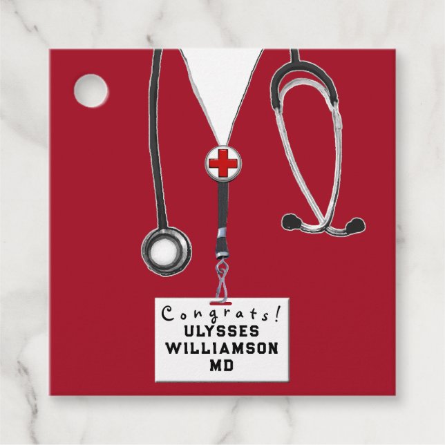 Doktor Medical School Studenten Gåvor Etiketter (Framsida)