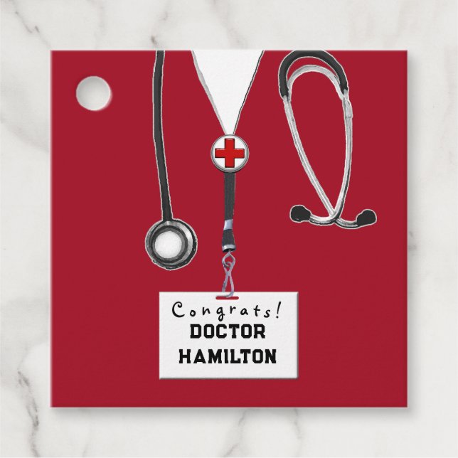 Doktor Medical School Studenten Gåvor Etiketter (Framsida)