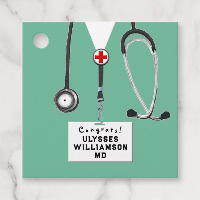 Doktor Medical School Studenten Gåvor Etiketter (Framsida)