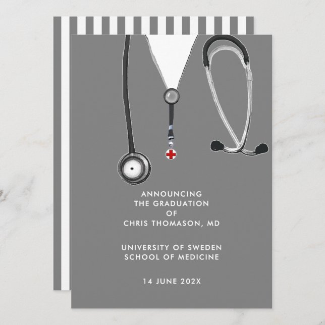 Doktor Medical School Studenten-meddelande Meddelande (Fram/baksida)