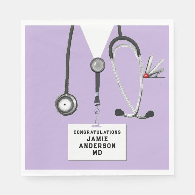 Doktor Medical School Studentfest Napkins Pappersservett (Framsidan)