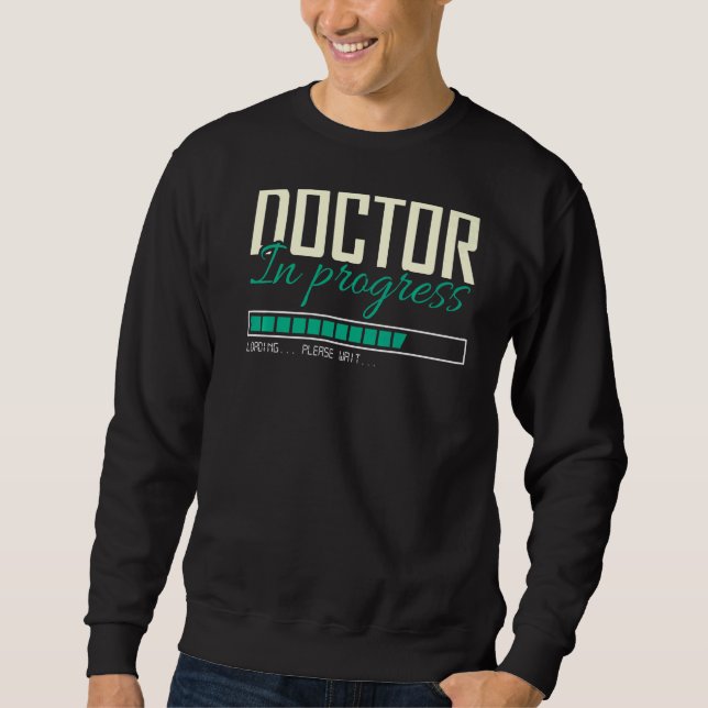 Doktor Medical Student Doktor pågår Lång Ärmad Tröja (Framsida)