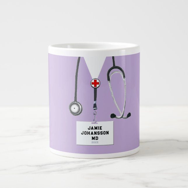 Doktor Medicinsk Fakultet Examen Jumbo Mugg (Framsidan)