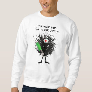 Doktor Meme Mörk Humor Funny Medical Lång Ärmad Tröja