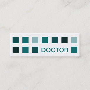 DOKTOR (modets kvadrater) Mini Visitkort