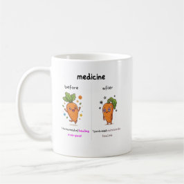 Doktor Morot Före & Efter Medicin Rolig Medicinsk  Kaffemugg