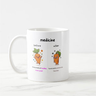 Doktor Morot Före & Efter Medicin Rolig Medicinsk Kaffemugg