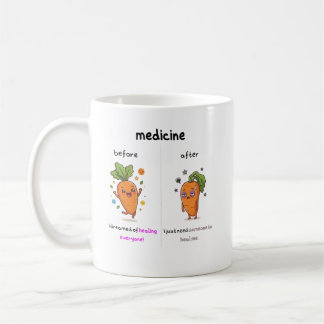Doktor Morot Före & Efter Medicin Rolig Medicinsk  Kaffemugg