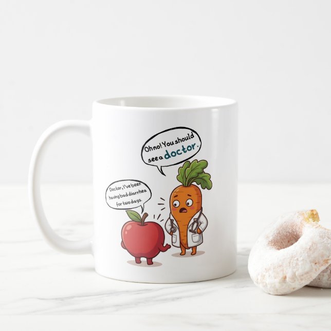 Doktor Morot med sin första patient Kaffemugg (Med munk)