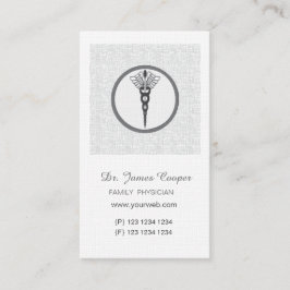 Doktor Möte Grått Specklad Linen Tidsbeställning Kort