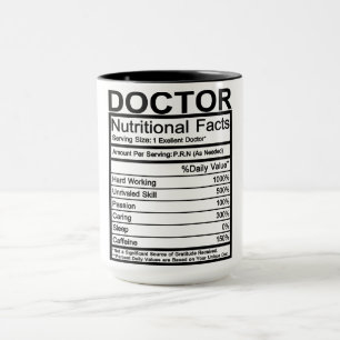 Doktor näringsmässiga fakta mugg