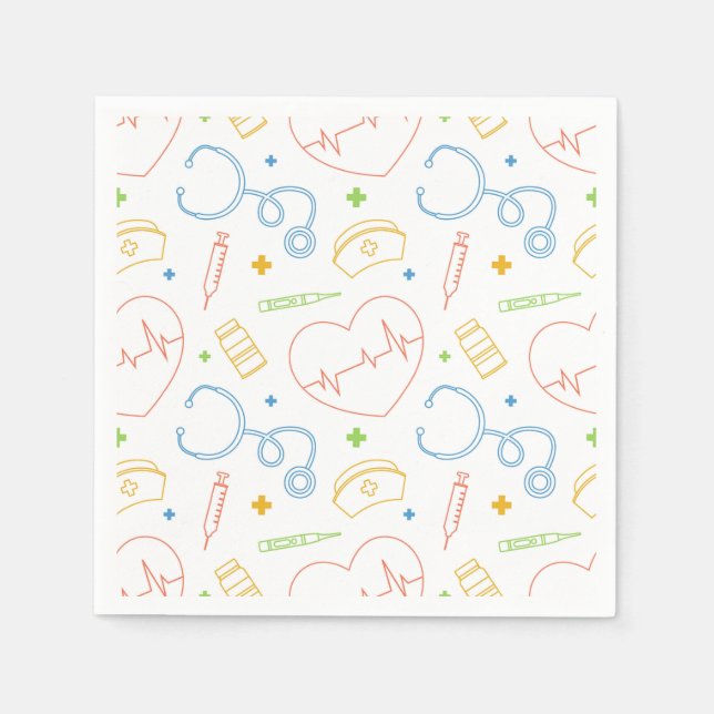 Doktor Nurse Medical Healthcare Akut Pappersservett (Framsidan)