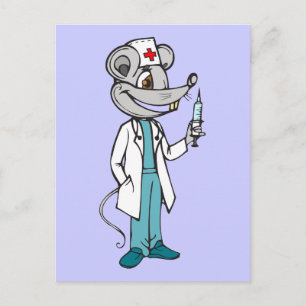 Doktor Nurse Mouse Vykort