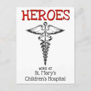 Doktor Nurse Sjukhusvård i Tack Vykort